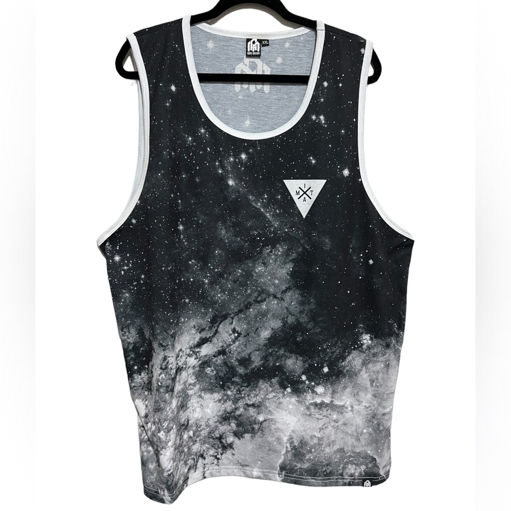 Into the AM Men’s Tank - B&W Galaxy